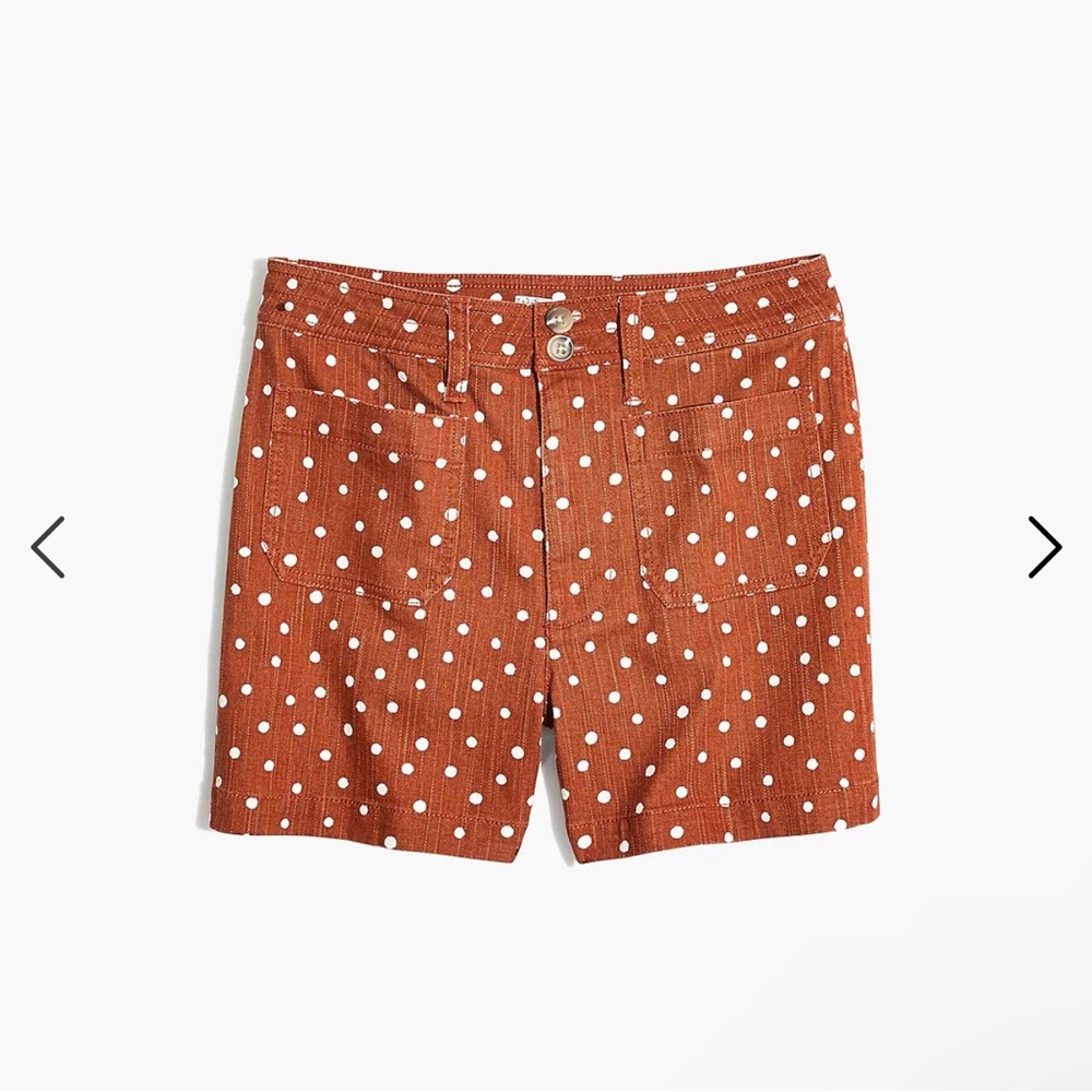 Madewell EMMETT PATCH POCKET SHORTS in ink spot dots, size 25